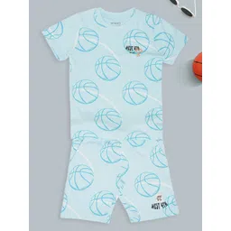 Pantaloons Junior Boys Printed Pure T-shirt With Shorts Clothing Set-picture-35