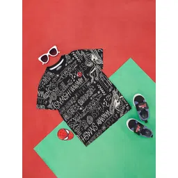 Pantaloons Junior Boys Printed Round Neck Cotton T-shirt-picture-35