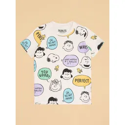 Pantaloons Junior Boys Printed Round Neck Cotton Tshirt-picture-58