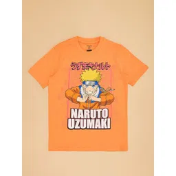 Pantaloons Junior Boys Printed Round Neck Cotton Tshirt-picture-48