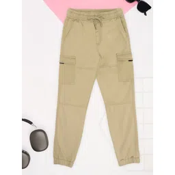 Pantaloons Junior Boys Pure Cotton Mid-Rise Joggers Trousers-picture-38