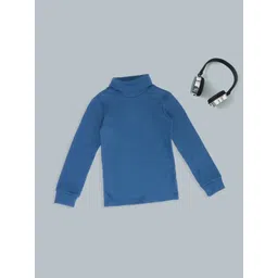 Pantaloons Junior Boys Ribbed High Neck Thermal Top-picture-32