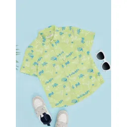 Pantaloons Junior Boys Sharp Green Cotton Printed Shirts-image-38