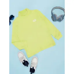 Pantaloons Junior Boys Sharp Green Cotton Solid Full Sleeves Sweatshirts & Hoodies-image-8