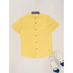 Pantaloons Junior Boys Snapdragon Cotton Solid Shirts-picture-16