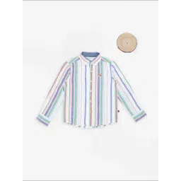 Pantaloons Junior Boys Snow White Striped Shirt-picture-23