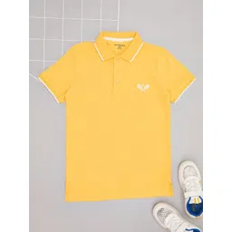 Pantaloons Junior Boys Solid Polo Collar Cotton T-shirt-picture-42