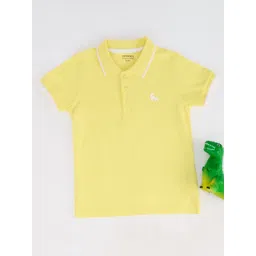 Pantaloons Junior Boys Solid Polo Collar Cotton T-shirt-picture-45