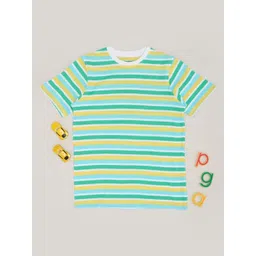 Pantaloons Junior Boys Striped Round Neck Cotton T-shirt-picture-21