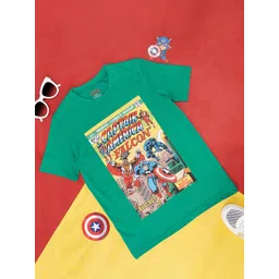 Pantaloons Junior Boys Superhero Marvel Comic Graphic Printed Cotton T-Shirt-picture-22