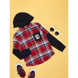 Pantaloons Junior Boys Tartan Checks Opaque Casual Shirt-picture-10