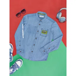 Pantaloons Junior Boys Typography Printed Casual Shirt-picture-19