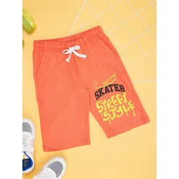 Pantaloons Junior Boys Typography Printed Cotton Shorts-picture-16