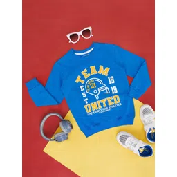 Pantaloons Junior Boys Typography Printed Cotton Sweatshirt-picture-15