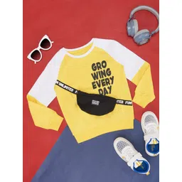 Pantaloons Junior Boys Typography Printed Cotton Sweatshirt-picture-30