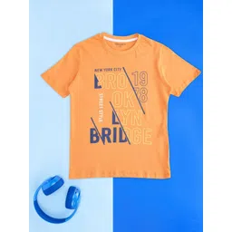 Pantaloons Junior Boys Typography Printed Cotton T-shirt-picture-38