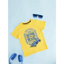Pantaloons Junior Boys Typography Printed Cotton T-shirt-picture-37