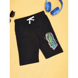 Pantaloons Junior Boys Typography Printed High-Rise Cotton Shorts-picture-30
