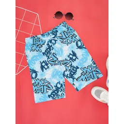 Pantaloons Junior Boys Typography Printed Mid-Rise Cotton Casual Shorts-picture-37