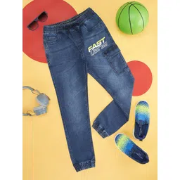 Pantaloons Junior Boys Typography Printed Mid Rise Jeans-picture-34