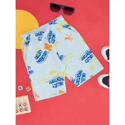 Pantaloons Junior Boys Typography Printed Pure Cotton Mid-Rise Shorts-picture-36