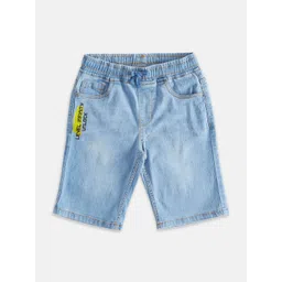 Pantaloons Junior Boys Washed Mid-Rise Regular Fit Denim Shorts-picture-32
