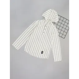Pantaloons Junior Boys White Cotton Striped Shirt-image-16