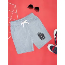 Pantaloons Junior Boys White Cotton Stripes Shorts-picture-41