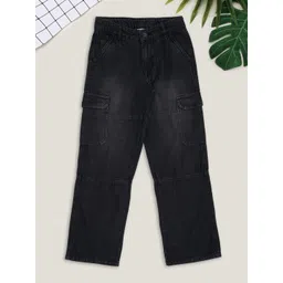 Pantaloons Junior Boys Wide Leg Mid-Rise Light Fade Jeans-picture-32