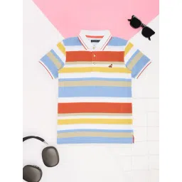 Pantaloons Junior Bright White Multicoloured Polo T-Shirt-picture-24