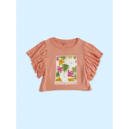 Pantaloons Junior Coral Cotton Embellished Top-picture-42