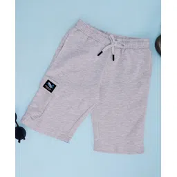 Pantaloons Junior Cotton Knit Solid Shorts - Light Grey-picture-10