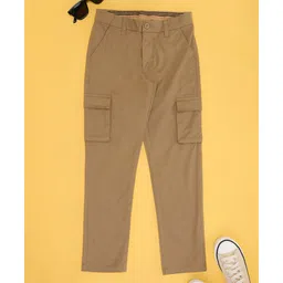 Pantaloons Junior Cotton Solid Pocket Detailed Pant -Dusky Dull Green-picture-33