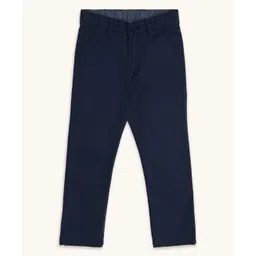 Pantaloons Junior Cotton Solid Trousers - Navy Blue-picture-13