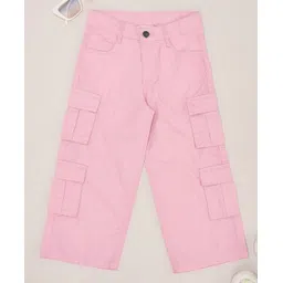 Pantaloons Junior Cotton Solid Trousers - Orchid-picture-29