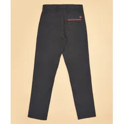 Pantaloons Junior Cotton Spandex Solid Trousers - Black image 4