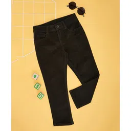 Pantaloons Junior Cotton Spandex Solid Trousers - Olive Green-picture-15
