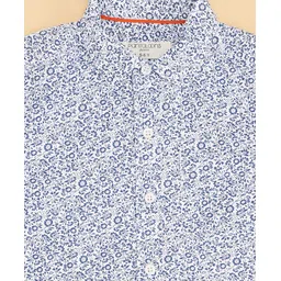 Pantaloons Junior Cotton Woven Full Sleeves Floral Printed Shirt - White image 3