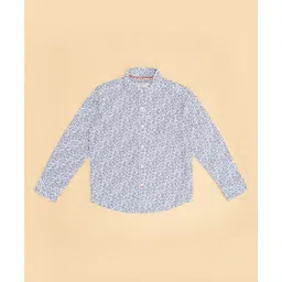 Pantaloons Junior Cotton Woven Full Sleeves Floral Printed Shirt - White image 4