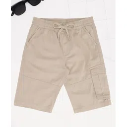 Pantaloons Junior Cotton Woven Solid Shorts - Cream-picture-15