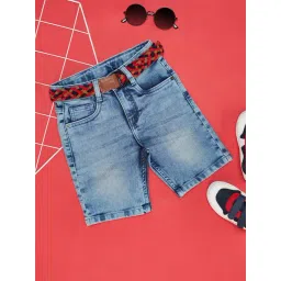 Pantaloons Junior Dusk Blue Regular Fit Shorts-picture-34