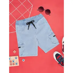Pantaloons Junior Dusk Blue Regular Fit Shorts-picture-31