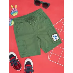 Pantaloons Junior Epsom Green Cotton Regular Fit Shorts-picture-32