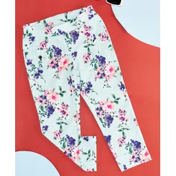 Pantaloons Junior Floral Printed Leggings - Mint-picture-13