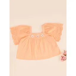 Pantaloons Junior Flutter Sleeve Cotton Top-picture-30