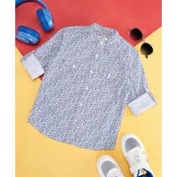 Pantaloons Junior Full Sleeves Floral Printed Shirt - White-picture-19