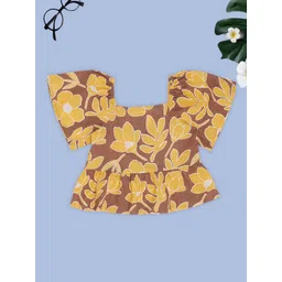 Pantaloons Junior Geometric Flutter Sleeve Cotton Top-picture-55