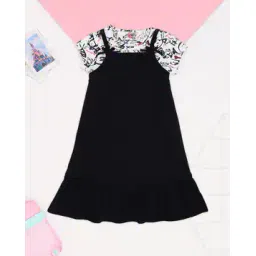 pantaloons junior Girl Regular Fit Printed Dungaree-picture-27