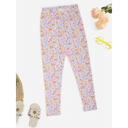 Pantaloons Junior Girls Abstract Printed Mid Rise Legging-picture-14