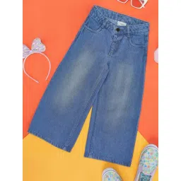 Pantaloons Junior Girls Blue Cotton Regular Fit Jeans-picture-13